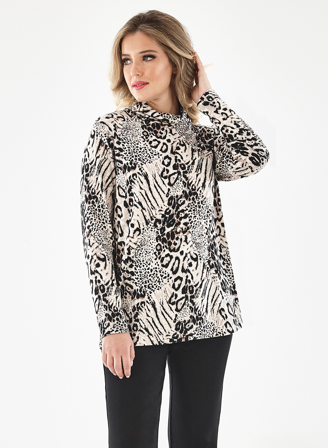 Μοδάτη μπλούζα με animal print σχέδιο Μοδάτη μπλούζα με animal print σχέδιο