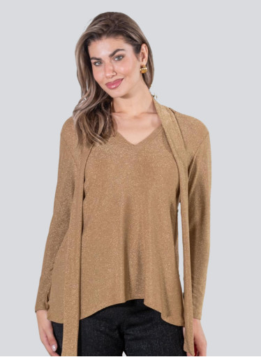 Ελαστική στυλάτη λούρεξ μπλούζα Ελαστική στυλάτη λούρεξ μπλούζα