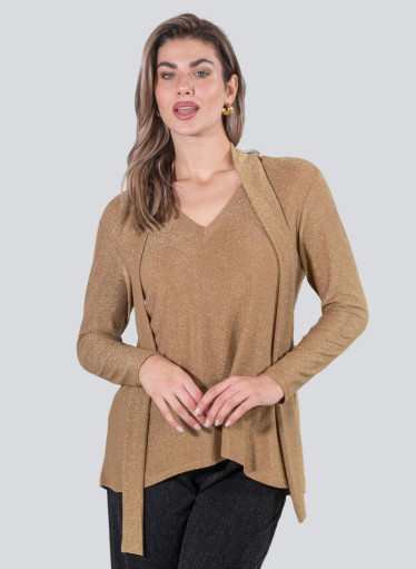 Ελαστική στυλάτη λούρεξ μπλούζα Ελαστική στυλάτη λούρεξ μπλούζα