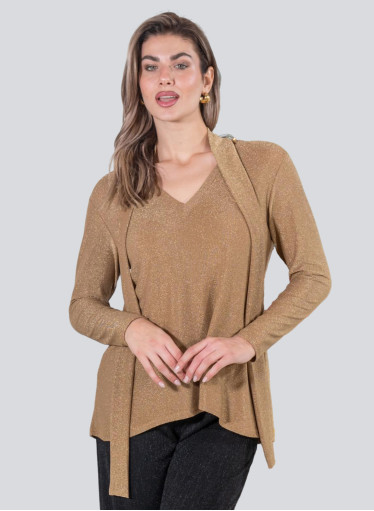 Ελαστική στυλάτη λούρεξ μπλούζα Ελαστική στυλάτη λούρεξ μπλούζα