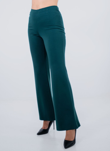 Κυπαρισσί παντελόνι καμπάνα με λάστιχο Κυπαρισσί παντελόνι καμπάνα με λάστιχο