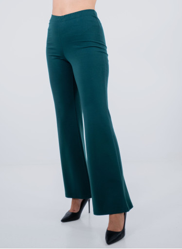 Κυπαρισσί παντελόνι καμπάνα με λάστιχο Κυπαρισσί παντελόνι καμπάνα με λάστιχο