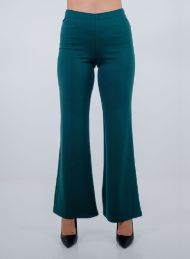 Κυπαρισσί παντελόνι καμπάνα με λάστιχο Κυπαρισσί παντελόνι καμπάνα με λάστιχο