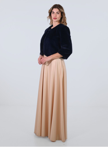 Εντυπωσιακό μπλε γούνινο ζακετάκι Εντυπωσιακό μπλε γούνινο ζακετάκι