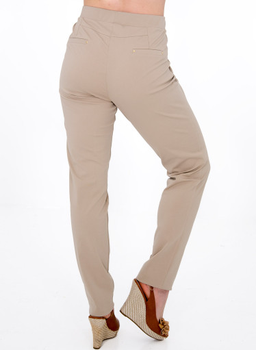 Μπεζ ελαστικό παντελονοκολάν Μπεζ ελαστικό παντελονοκολάν