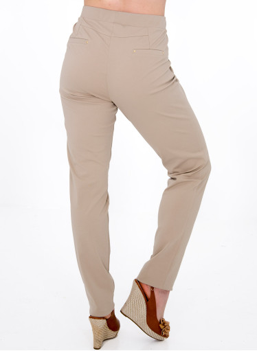 Μπεζ ελαστικό παντελονοκολάν Μπεζ ελαστικό παντελονοκολάν