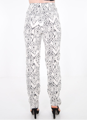 Ασπρόμαυρο παντελόνι με λάστιχο