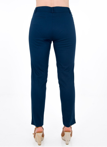 Μπλε βαμβακερό παντελόνι Μπλε βαμβακερό παντελόνι