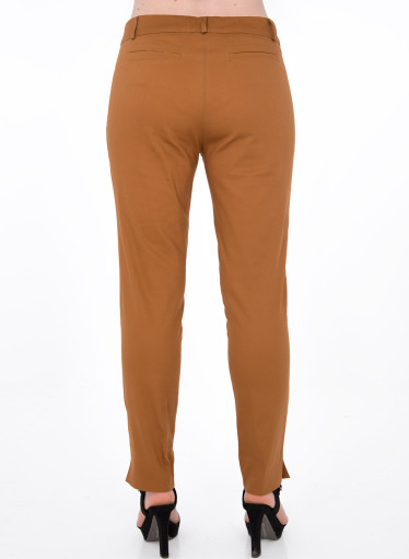 Καμηλό βαμβακερό παντελόνι