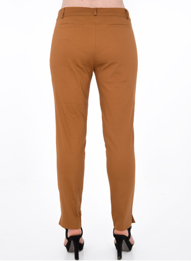 Καμηλό βαμβακερό παντελόνι