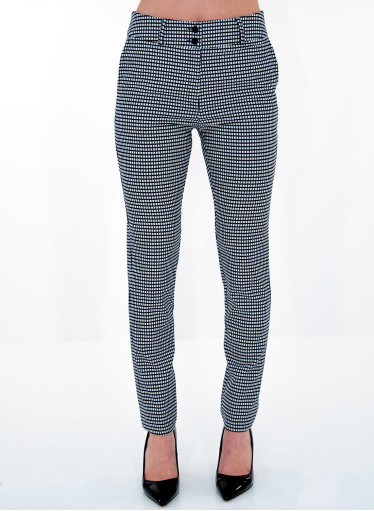 Μαύρο καρό ίσιο παντελόνι