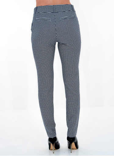 Μαύρο καρό ίσιο παντελόνι