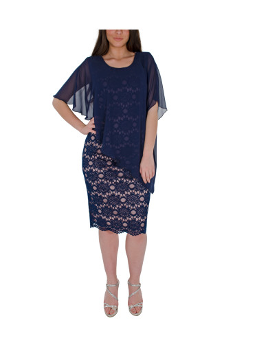 Κολακευτικό μπλε φόρεμα