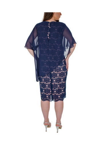 Κολακευτικό μπλε φόρεμα