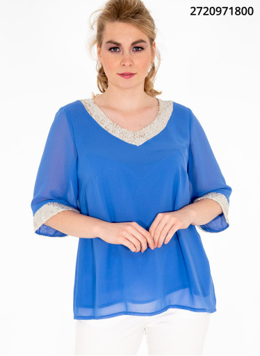 Αέρινη μπλούζα με παγιέτες