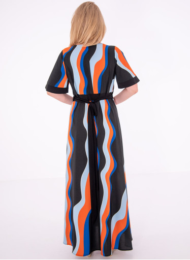 Πολύχρωμο μάξι φόρεμα 