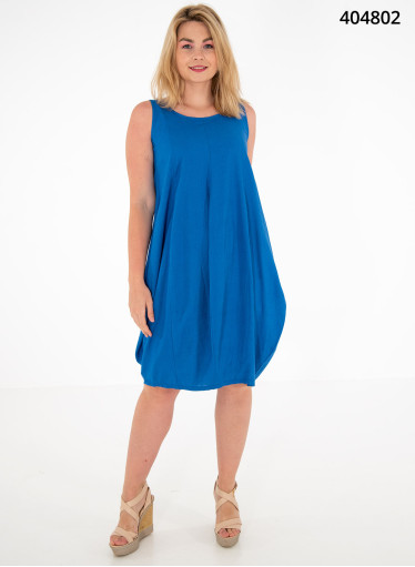 Αμάνικο μπλε ρουά φόρεμα