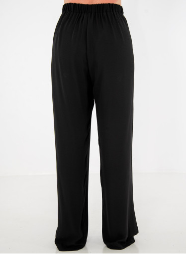 Μαύρη παντελόνα με λάστιχο