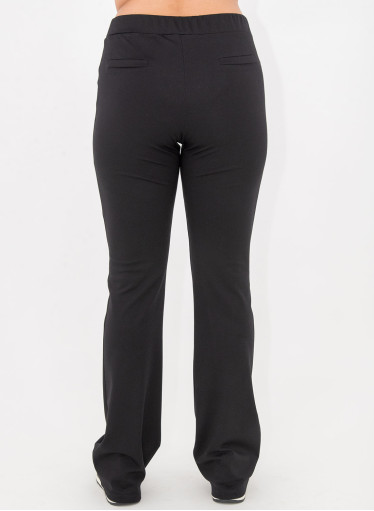 Μαύρη ελαστική παντελόνα με λάστιχο