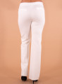 Λευκή ελαστική παντελόνα με λάστιχο