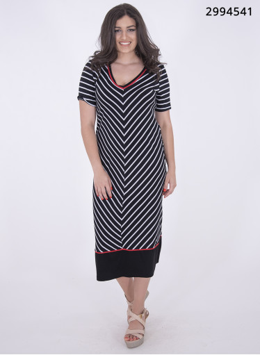 Μοδάτο ριγέ φόρεμα