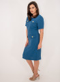 Μπλε κολακευτικό θηλυκό φόρεμα