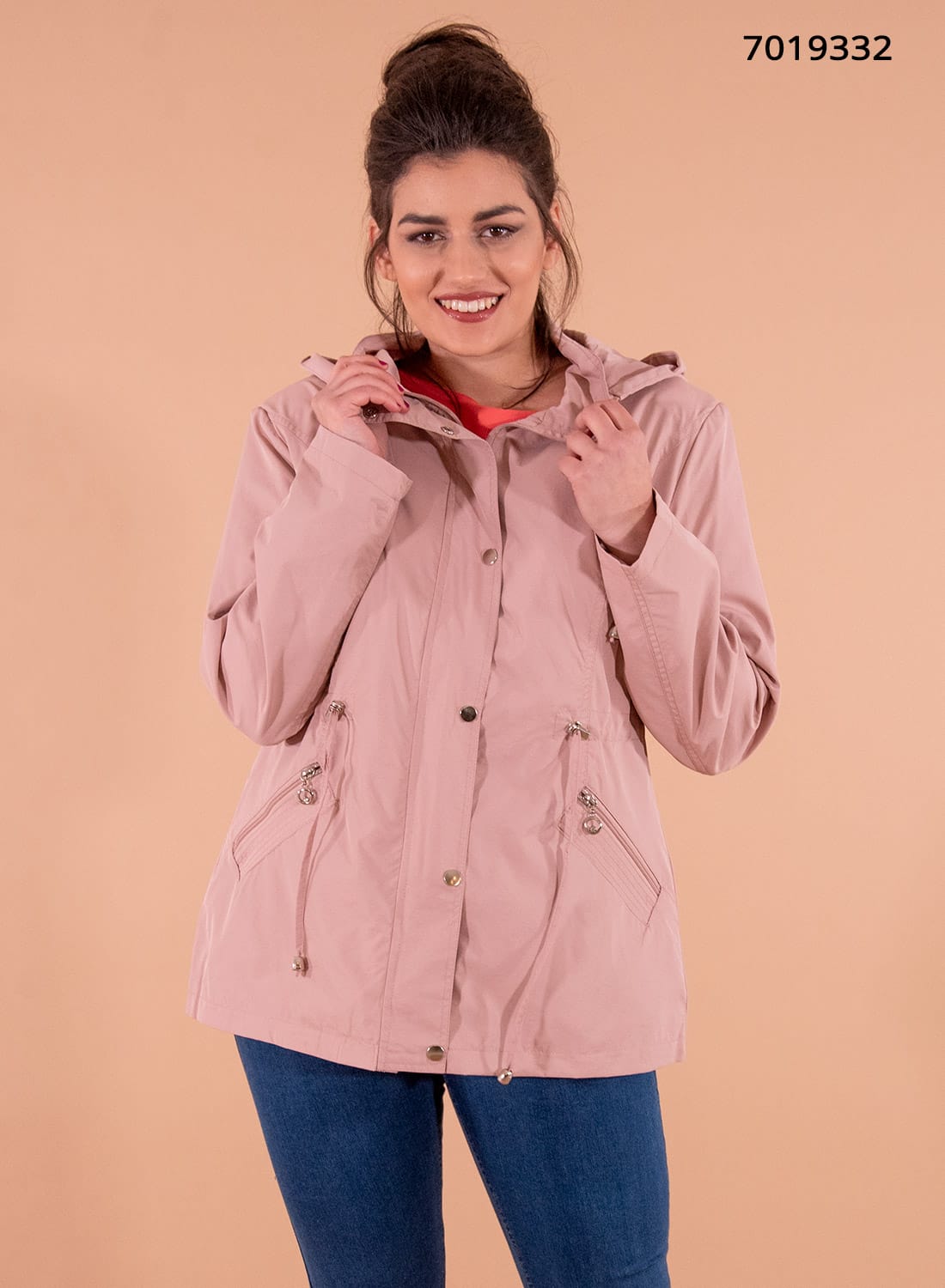 Ανοιξιάτικο μπουφάν σε dusty pink απόχρωση Ανοιξιάτικο μπουφάν σε dusty pink απόχρωση
