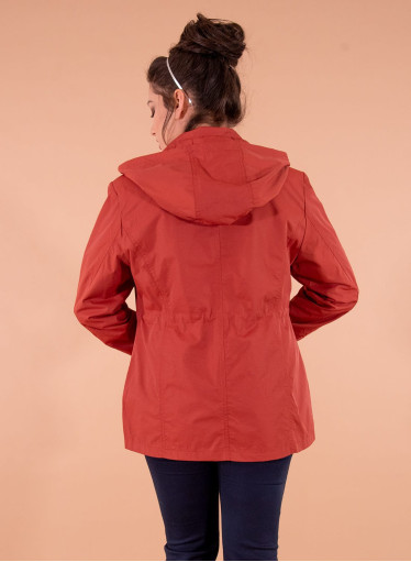 Φωτεινό ανοιξιάτικο μπουφάν με κουκούλα