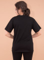 Μαύρη κοντομάνικη μπλούζα με στάμπα