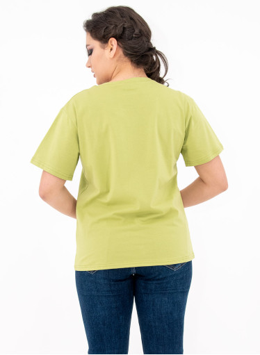 Κοντομάνικη μπλούζα με στάμπα Κοντομάνικη μπλούζα με στάμπα