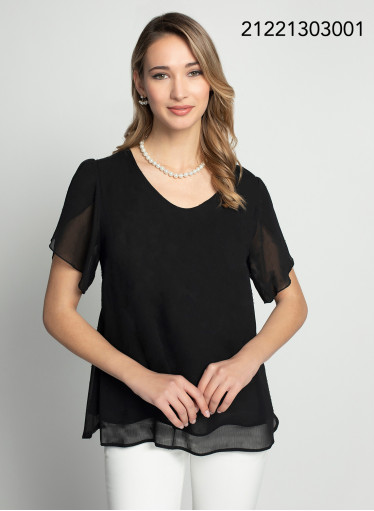 Κομψή ολόμαυρη μπλούζα  Κομψή ολόμαυρη μπλούζα