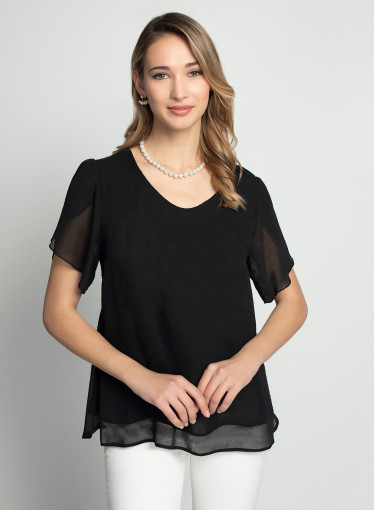 Κομψή ολόμαυρη μπλούζα  Κομψή ολόμαυρη μπλούζα