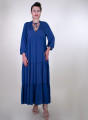 Δροσερό μακρύ μπλε φόρεμα