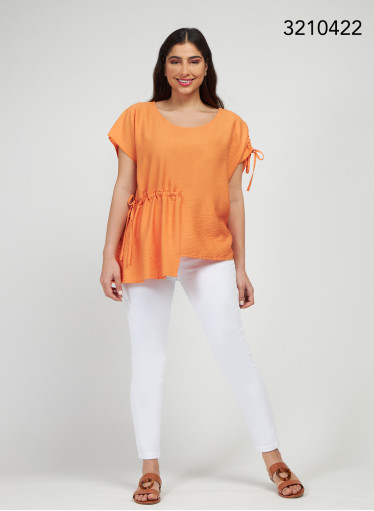 Άνετη κοντομάνικη μπλούζα