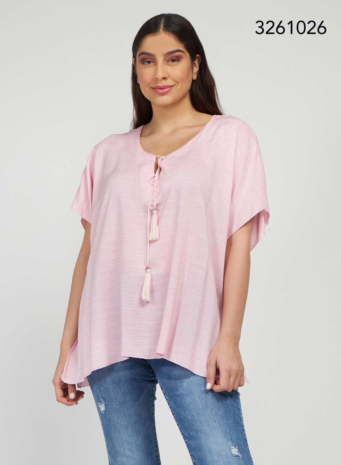 Ροζ άνετη μπλούζα