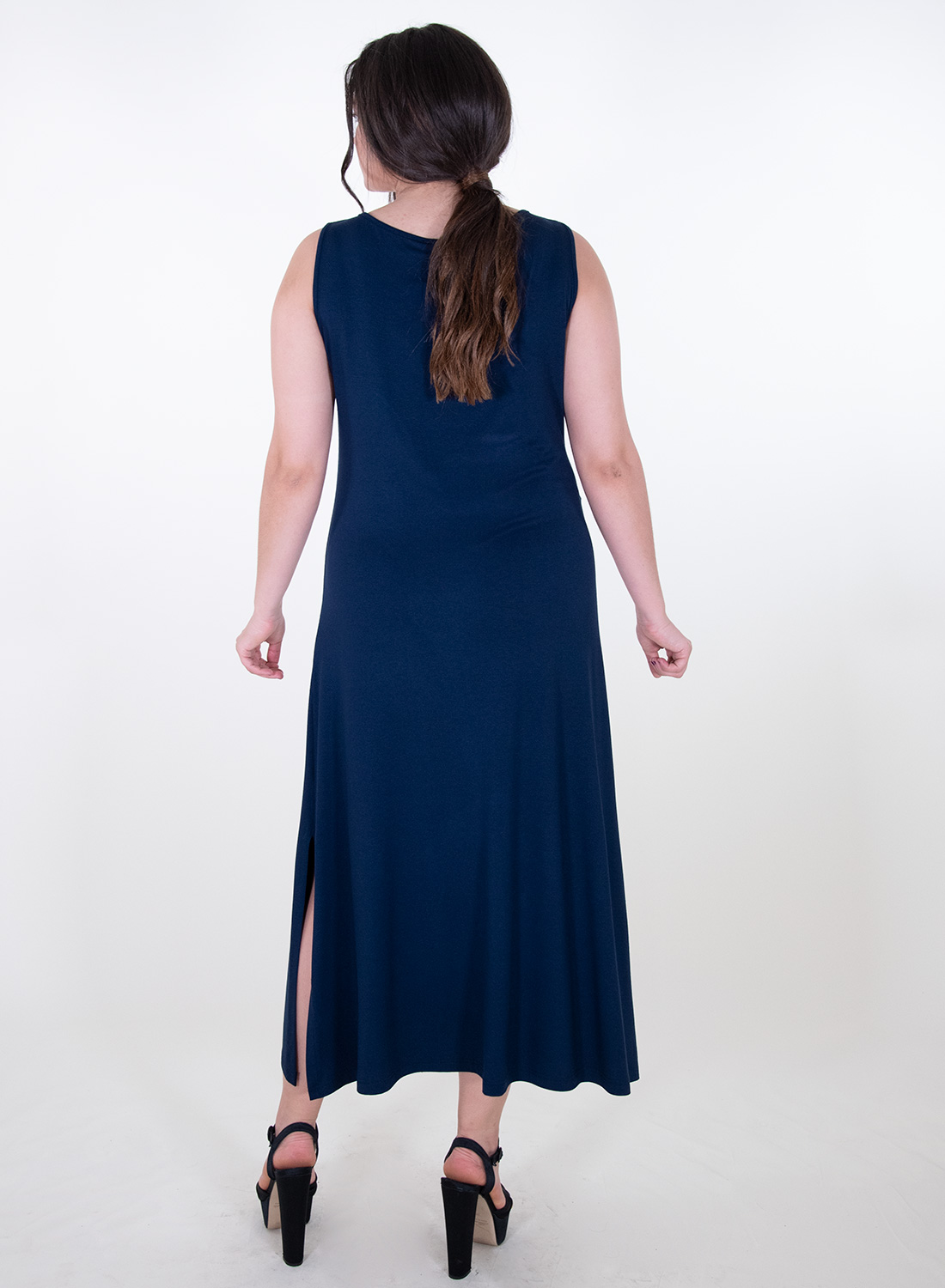 Διαχρονικό μπλε μακρύ φόρεμα