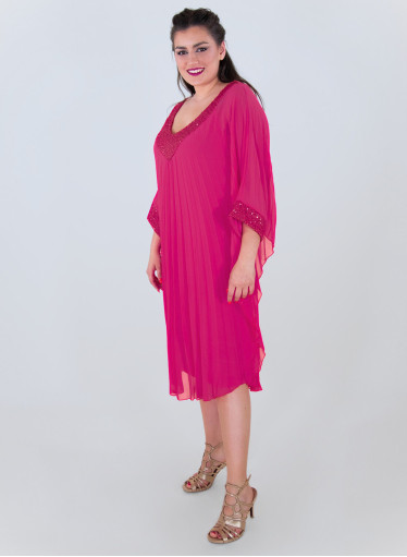 Αμπιγιέ εντυπωσιακό midi φόρεμα