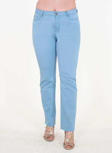 Γαλάζιο βαμβακερό παντελόνι Γαλάζιο βαμβακερό παντελόνι