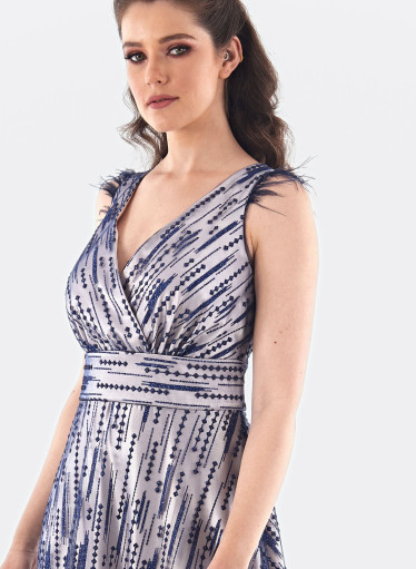 Αμπιγιέ εντυπωσιακό μάξι φόρεμα