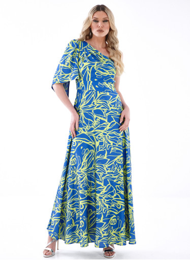 Εντυπωσιακό μάξι αμπιγιέ φόρεμα  Εντυπωσιακό μάξι αμπιγιέ φόρεμα