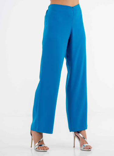 Γαλάζιο αμπιγιέ παντελόνι με φερμουάρ Γαλάζιο αμπιγιέ παντελόνι με φερμουάρ