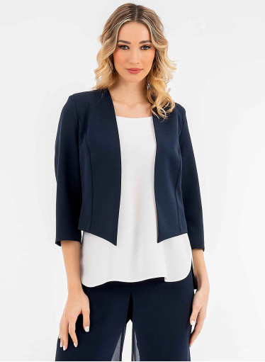 Μπλε κοντό σακάκι Μπλε κοντό σακάκι