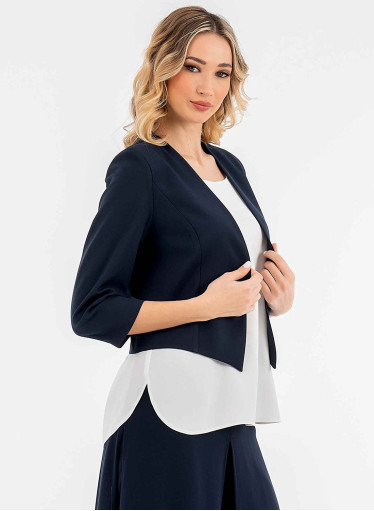 Μπλε κοντό σακάκι Μπλε κοντό σακάκι