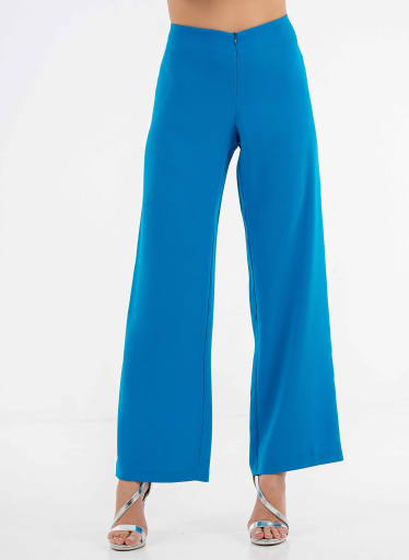 Γαλάζιο αμπιγιέ παντελόνι με φερμουάρ Γαλάζιο αμπιγιέ παντελόνι με φερμουάρ