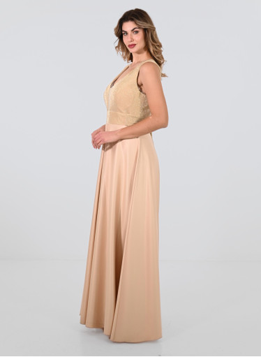 Αμπιγιέ σατέν μάξι φόρεμα