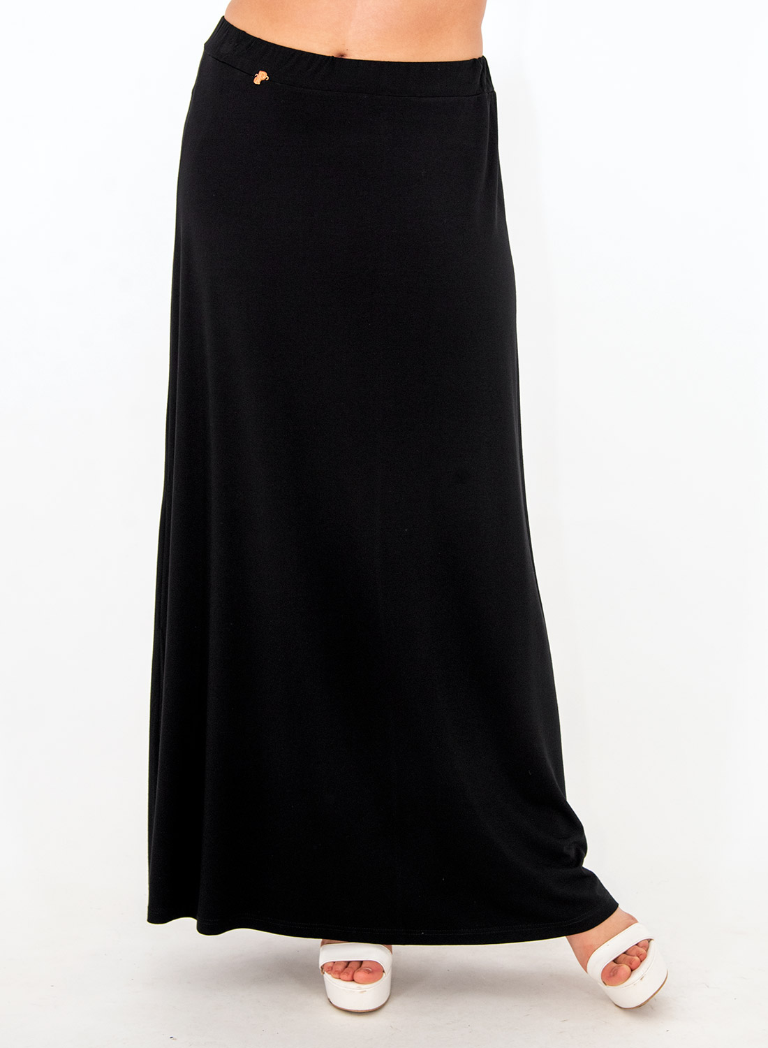 Μαύρη ελαστική μάξι φούστα