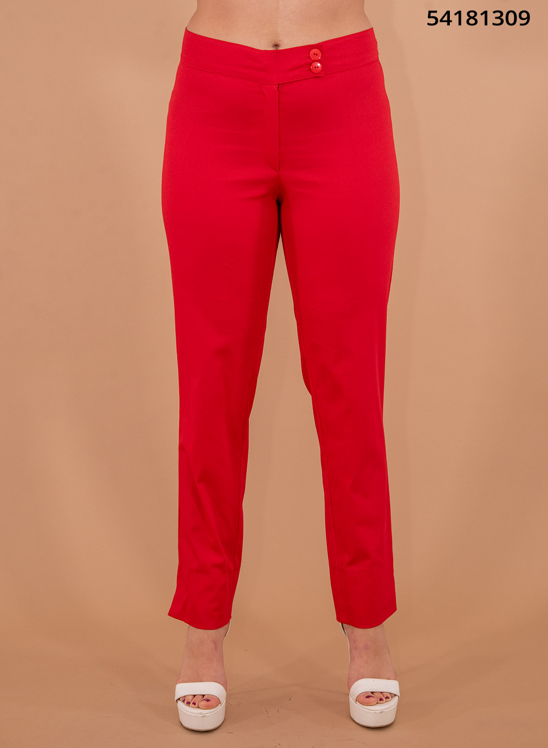 Βαμβακερό κόκκινο παντελόνι